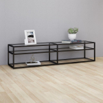 TV staliukas TV spintelė, skaidri, 180x40x40,5cm, grūdintas stiklas
