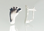 Sidabriniai auskarai angli&scaron;ku užsegimu, Metalas: Sidabras, Praba: 925&deg;, - 2.2 g. - 16 mm.