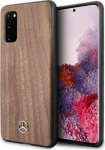Mercedes Benz Samsung Galaxy S22 Mercedes dėklas Wood Line Walnut (MEHCS62VWOLB) rudos spalvos