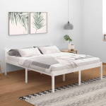 Lova senjorams, balta, 160x200cm, pu&scaron;ies medienos masyvas