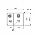 Nerūdijančio plieno plautuvė Franke MARIS MRX 160-34-19, 122.0594.258
