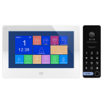 Orno Vaizdo domofono komplektas, laisvų rankų įranga spalvota, LCD 7", jutiklinis ekranas, OSD meniu, atmintis, SD kortelės lizdas, DVR, vartų valdymas, su &scaron;ifravimu ir RFID, balta, TAURI MEMO