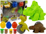 Lean Toys Modelino rinkinys vaikams su dinozaurų formelėmis, 12 dalių