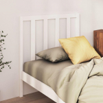 Lovos galvūgalis, baltas, 95x4x100cm, pu&scaron;ies medienos masyvas