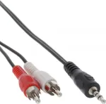 Intos InLine 2 x RCA ki&scaron;tukinis iki 3,5 mm ki&scaron;tukinis kabelis, 50 cm