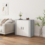 &Scaron;oninė spintelė, pilka ąžuolo, 80x33x70cm, apdirbta mediena