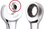 SATA KLUCZ PŁASKO-OCZKOWY 18mm Z PODW&Oacute;JNĄ GRZECHOTKĄ