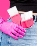 Nitrilinės, rožinės pir&scaron;tinės Framar Rožinė Paws Nitrile Gloves 100vnt S dydis