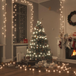 300 LED lempučių girlianda, &scaron;iltos baltos spalvos, 30m, PVC
