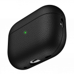 KeyBudz Artisan Series Leather dėklas skirtas AirPods Pro 2 - Handmade and Ribbed skirta Optimum Protection - Juodas