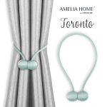 AmeliaHome CURTBIN/AH/TORONTO/BABYBLUE/2PCS
