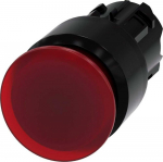 Siemens Ap&scaron;viestas grybo mygtukas 22mm apvalus plastikinis raudonas 30mm be savaiminio grįžimo 3SU1001-1AA20-0AA0
