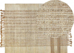 Beliani Rug i&scaron; džiuto 140 x 200 cm smėlio ORTUOBA Lumarko!