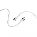 Forever Flexible kabelis USB-C - USB-C 2,0 m 100W baltos spalvos