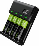Green Cell Žalias Cell GC VitalCharger AA and AAA charger + 4x AA 2000mAh NiMH Batteries