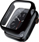 Crong Hybrid Watch Case - dėklas su stiklu skirtas Apple Watch 44mm Juodas