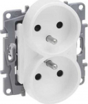 Legrand Niloe Selection Socket 2 x 2p+su keliems kadrams (su sklendėmis, varžtiniais gnybtais) perlas 762442