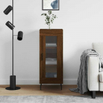 &Scaron;oninė spintelė, ruda ąžuolo, 34,5x34x90cm, apdirbta mediena