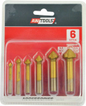 Grąžtas AW-Tools AWTOOLS POGŁĘBIACZ STOŻKOWY KPL. 6cz. 6,3-20,5