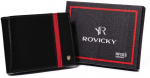 Rovicky Odinė vyri&scaron;ka piniginė N61-RVTP-3036 Juodas-Raudona