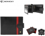 Rovicky Portfel męski sk&oacute;rzany 22320L-RVTP Juodas+Raudonas