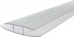 Sujungimo profilis (H) 16 mm, plastikinis, skaidrus - 3 m