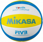 Paplūdimio tinklinio kamuolys Mikasa SBV geltona ir-mėlyna-balta (5)