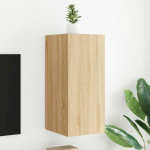 TV staliukas Sieninė TV spintelė su LED lemputėmis, ąžuolo, 30,5x35x70cm