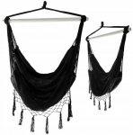 Eu Sandelis Juodas pakabinamas brazili&scaron;kas hamakas, kėdė KR12CZ