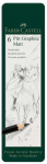 Pie&scaron;tukų rinkinys Faber-Castell Pitt Graphite Matt, 6 dalių