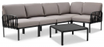 Lauko baldų komplektas KOMODO Corner, Antracite Grigio