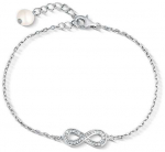 Jwl Luxury Pearls Sterlingo sidabro begalybės apyrankė su tikru perlu JL0848