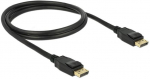 Delock Atrakinimo kabelis DisplayPort 1.2 ki&scaron;tukas > DisplayPort ki&scaron;tukas 1 m juodas 4K