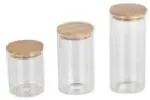 Domoletti GLASS CANISTER BAMBOO LID 1300ML