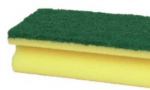 Abena &Scaron;veitimo kempinė 14x7x4,2cm - Žalia/geltona, nailonas/poliesteris/polieteris, &scaron;iurk&scaron;tus &scaron;veitimo efektas - 10 vnt.