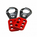 Brady 105718, Grupinis blokavimas, Raudona, Sidabras, Plienas, 6 vnt., 40 mm, 5,69 mm