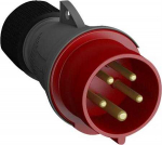 ABB CEE ki&scaron;tukas 16A, 3 polių + nulis + įžeminimas, 6 valandos padala, raudonas, IP44, plastikinis, su varžtiniais gnybtais