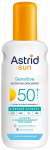 Astrid Pur&scaron;kiamas įdegio pienas Sensitiv SPF 50+ Sun 150 ml