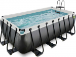 EXIT Juodas Leather pool 400x200x122cm with sand filter pump - juodas