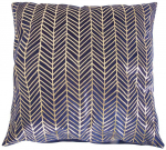 Myhome Užvalkalas dekoracyjna na poduszkę Velvet Mėlyna Herringbone 45 x 45 cm MY HOME