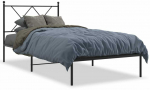 Lova Metalinis lovos rėmas su galvūgaliu, juodos spalvos, 90x190cm