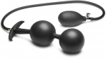 XR Brands Ass Rattler Inflatable Silicone Plug with Weights Juodas
