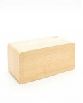Evelatus EMC01 Digitāls Koka kubs Pulkstenis Modinātājs uzrāda mitrumu temperatūru + USB lādētājs Dzeltens