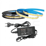 10W/m LED juosta, 420LED/m, IP20, 6000K, 5m, su 60W maitinimo &scaron;altiniu, 24V, 2.5A, IP44