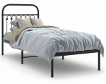 Lova Metalinis lovos rėmas su galvūgaliu, juodos spalvos, 75x190cm