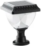 1,8W LED sodo &scaron;viestuvas, juodas, 3000-6000K, IP54, su saulės baterija, dimeriuojamas, valdomas nuotoliu