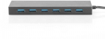 Digitus Hub / hub 7 prievadų USB 3.0 superspeed, aktyvus, aliuminio