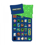 Patalynė bawełniana 140x200 Minecraft 1933 Badges poszewka 70x90 JF 02