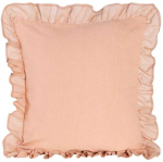Eurofirany TERRA COLLECTION AVINION Lininis pagalvės užvalkalas su medvilniniu raukinuku, 45X45 cm, spalva: &scaron;viesiai rožinė