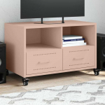 TV staliukas Televizoriaus spintelė, rožinės spalvos, 68x39x43,5cm, plienas